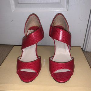 Madeline Red Strappy Heels